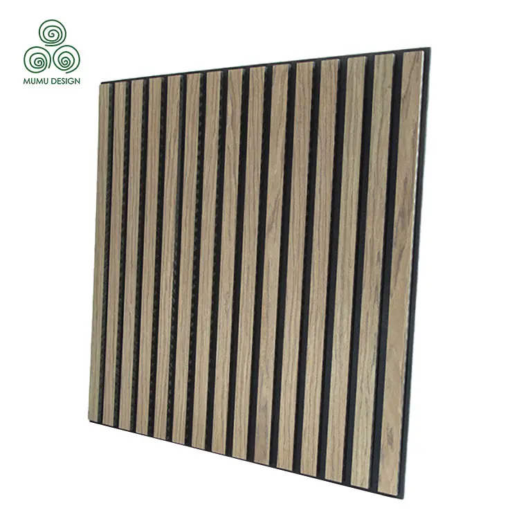 Sense of Design Indoor Wood Slats with Felt Backing Fluted Wall Board Akupanel