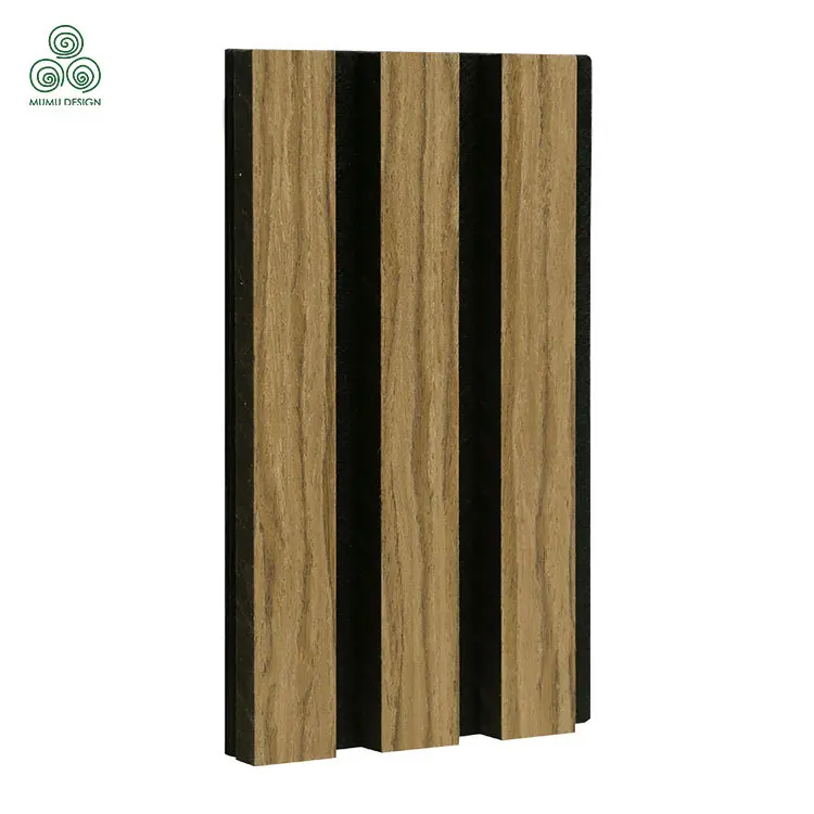 MDF Fiber Slatted Acoustic Wall Panels Interior