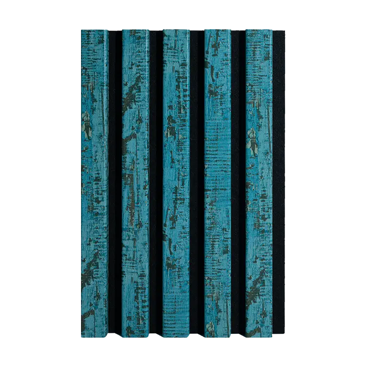 CNC Carving 3D UV MDF Slat Polyester Fiber Wall Panel