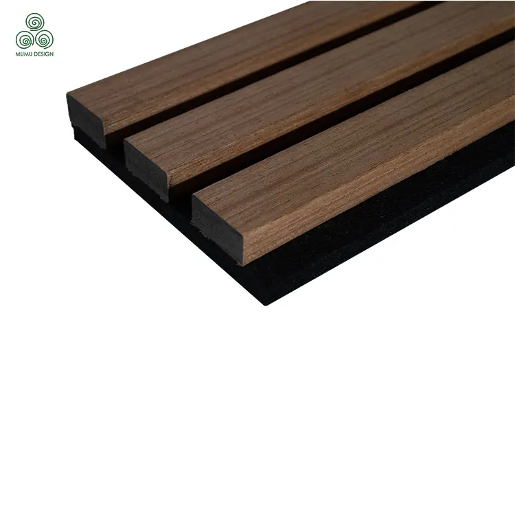 Polyester Fiber Plus Striped Oak Wood Sound Insulation Panel Indoor Acoustic Panel